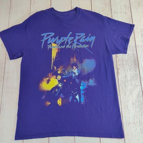 Unisex Prince Purple Rain Graphic Cotton Tee M - Picture 3 of 9